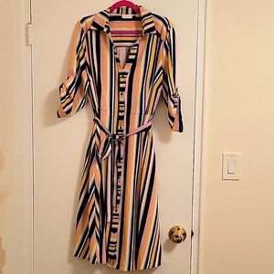 NY&Co Multi-colored Striped Dress